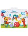 BN-0183171,Set 4 jucarii dentitie si pentru carucior, Playgro, Stimuleaza dezvoltarea tactila si vizuala, Calmeaza gingiile dure