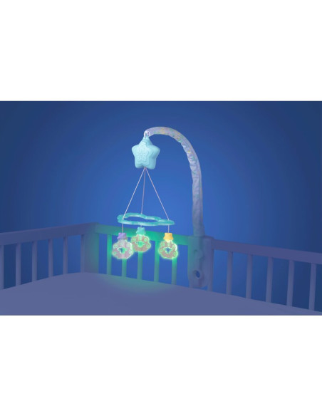 BN-0187713,Carusel muzical, Playgro, Cu stelute si norisori, Pana la 30 de minute de muzica linistitoare, Cu 3 moduri de functio