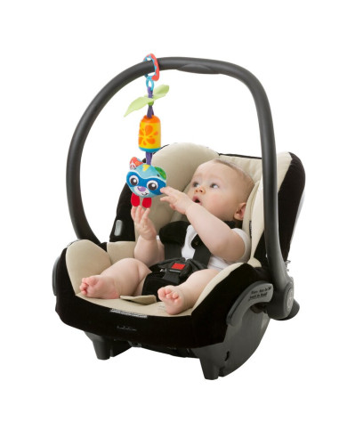 BN-186975,Jucarie carucior sau scaun auto, Playgro, Dezvolta abilitatile motorii, Culori luminoase, Cu clopotel, Fara BPA, 0 lun