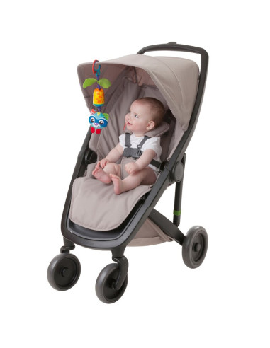 BN-186975,Jucarie carucior sau scaun auto, Playgro, Dezvolta abilitatile motorii, Culori luminoase, Cu clopotel, Fara BPA, 0 lun