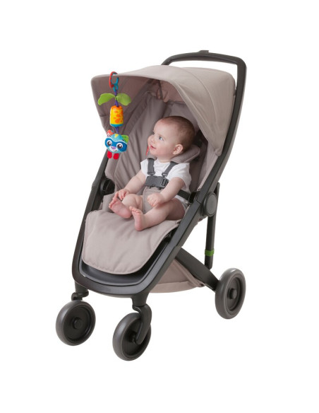 BN-186975,Jucarie carucior sau scaun auto, Playgro, Dezvolta abilitatile motorii, Culori luminoase, Cu clopotel, Fara BPA, 0 lun