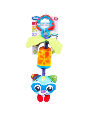 BN-186975,Jucarie carucior sau scaun auto, Playgro, Dezvolta abilitatile motorii, Culori luminoase, Cu clopotel, Fara BPA, 0 lun