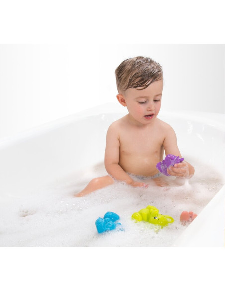 BN-188417,Set 8 jucarii de baie, Playgro, Animalute, Fara gauri, Culori contrastante, Stimuleaza imaginatia si abilitatile motor