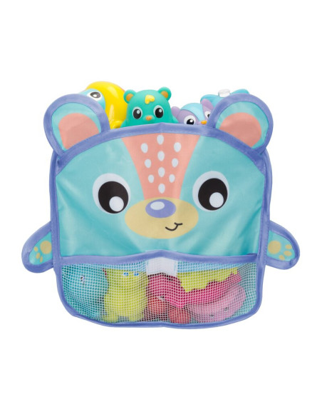 BN-187632,Organizator de baie, Playgro, Pentru jucarii, Cu ventuze, Rezistent la apa si mucegai, Inchidere prin velcro, 6 luni+,