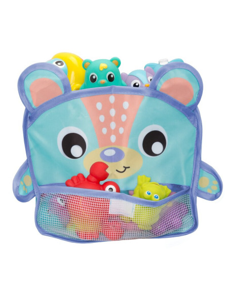 BN-187632,Organizator de baie, Playgro, Pentru jucarii, Cu ventuze, Rezistent la apa si mucegai, Inchidere prin velcro, 6 luni+,