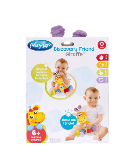 BN-0188367,Jucarie din plus, Playgro, Discovery, Stimuleaza dezvoltarea senzoriala, Cu inele pentru dentitie, Cu diverse forme s