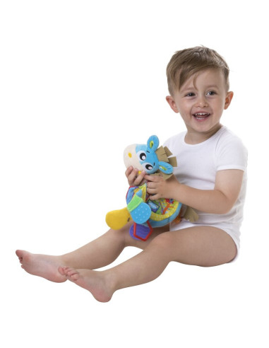 BN-187552,Jucarie din plus, Playgro, Clip Clop, Carticica tactila, Stimuleaza dezvoltarea senzoriala, Cu inele pentru dentitie, 