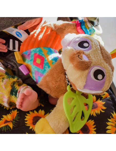 BN-188472,Jucarie carucior sau scaun auto, Playgro, Salo, Cu inele pentru dentitie, Cu diverse forme si texturi, Cu sunete si zo