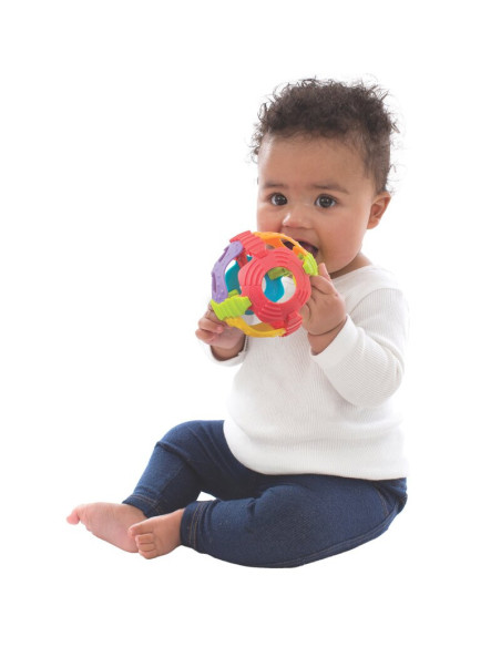 BN-4083681,Minge zornaitoare, Playgro, Cu diverse forme si texturi, 6 luni+, Shake Rattle & Roll Ball