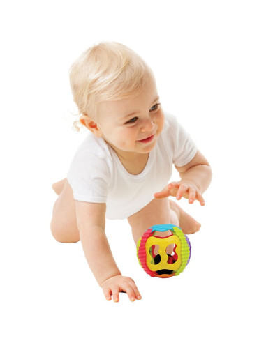 BN-4083681,Minge zornaitoare, Playgro, Cu diverse forme si texturi, 6 luni+, Shake Rattle & Roll Ball