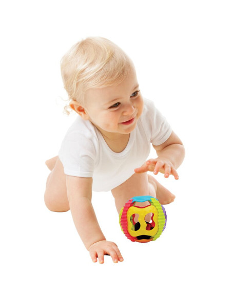 BN-4083681,Minge zornaitoare, Playgro, Cu diverse forme si texturi, 6 luni+, Shake Rattle & Roll Ball