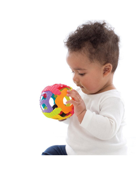 BN-4083681,Minge zornaitoare, Playgro, Cu diverse forme si texturi, 6 luni+, Shake Rattle & Roll Ball