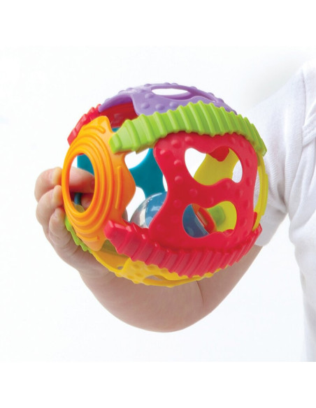 BN-4083681,Minge zornaitoare, Playgro, Cu diverse forme si texturi, 6 luni+, Shake Rattle & Roll Ball