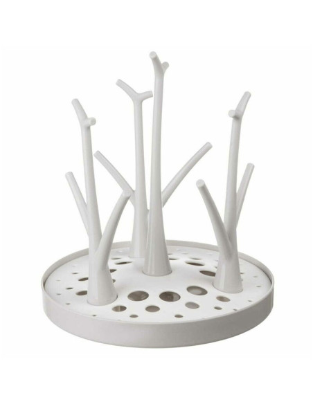 BN-BL047,Uscator, Bocioland, Pentru biberoane, Cu design flexibil, Fara BPA, Pentru 8 recipiente, 22x26 cm, White