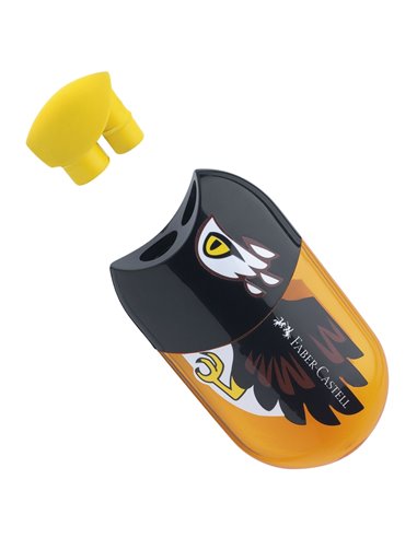 Ascutitoare cu radiera FABER-CASTELL, Model vultur