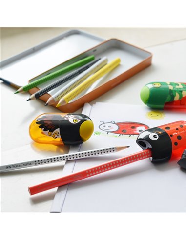 Ascutitoare cu radiera FABER-CASTELL, Model vultur