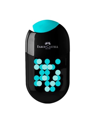 Ascutitoare cu radiera two tone negru Faber-castell, 1 buc.