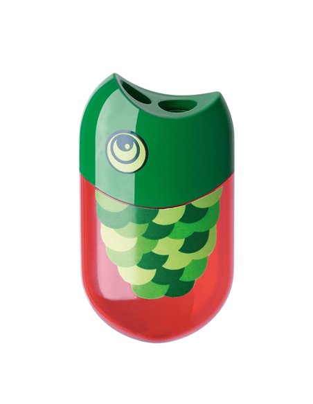 Ascutitoare cu radiera FISH FABER-CASTELL