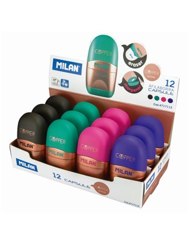 Ascutitoare cu radiera Copper MILAN