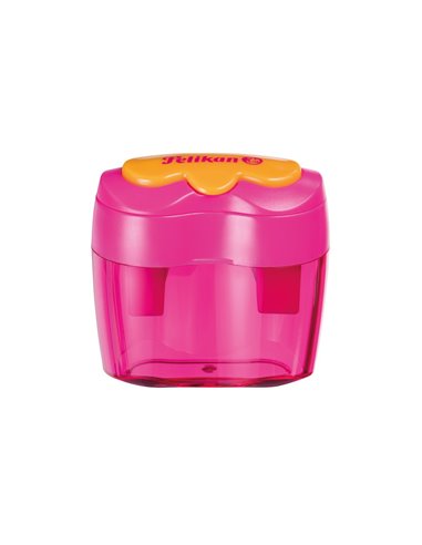 Ascutitoare Plastic Dubla Cu Container, Blister, Pelikan, Roz