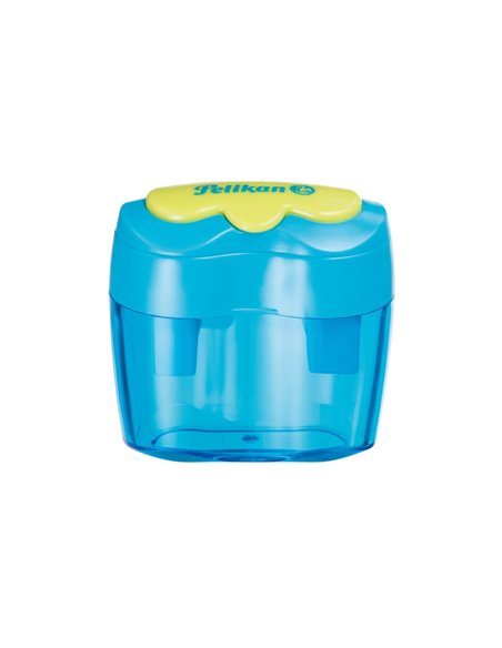 Ascutitoare Plastic Dubla Cu Container, Blister, Pelikan, Albastru