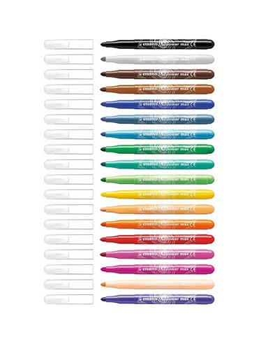 Set Carioci Stabilo Power Max, 18 culori/set
