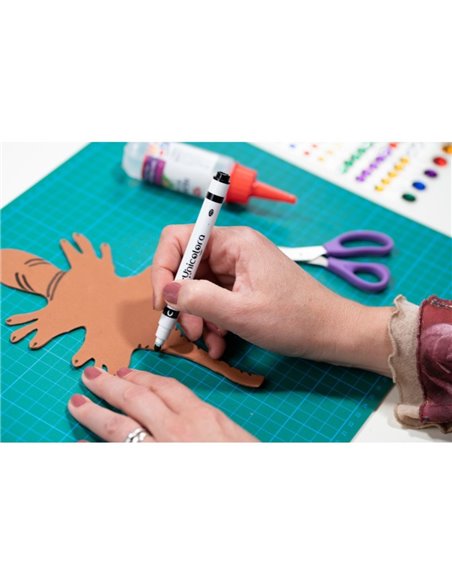 Carioci DACO 12 culori, varf conic, Unicolora