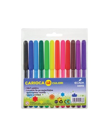 Carioca Ecada 12 culori/set, Multicolor