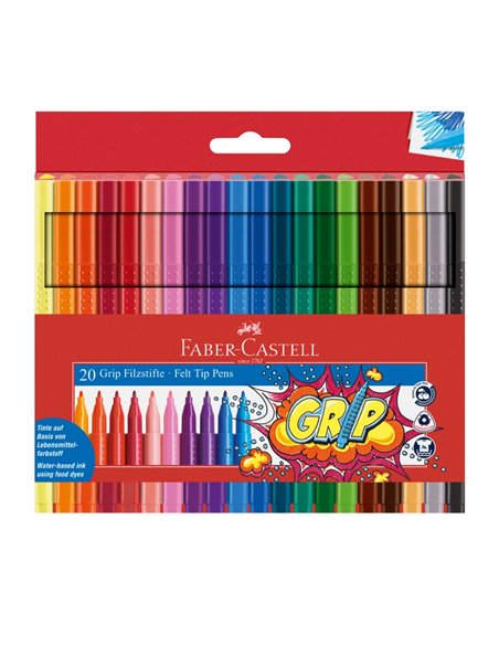 Carioci Faber-Castell FC155320 Grip, 20 culori