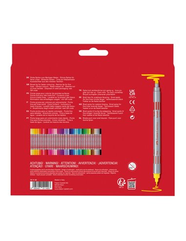 Carioci cu 2 capete Faber-Castell FC151140, 40 culori