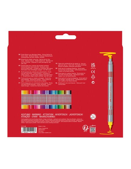 Carioci cu 2 capete Faber-Castell FC151140, 40 culori