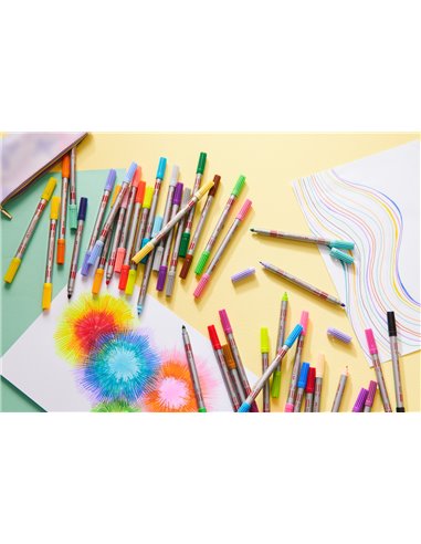 Carioci cu 2 capete Faber-Castell FC151119, 20 culori