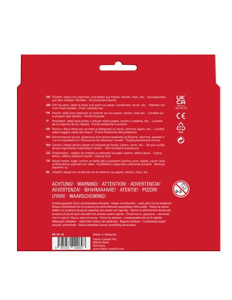 Carioci Jumbo Faber-Castell FC554312, 12 culori