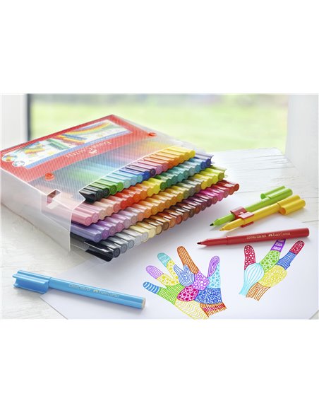 Carioci connector cut Faber-Castell FC155579, 80 culori