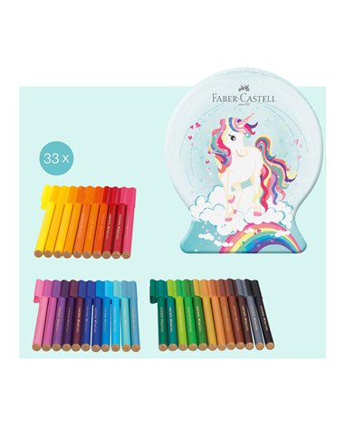 Carioci connector Faber-Castell FC155544. 33 culori, Unicorn