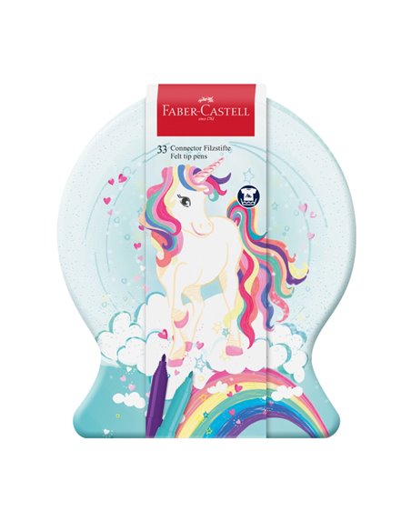 Carioci connector Faber-Castell FC155544. 33 culori, Unicorn