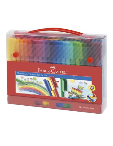 Carioci connector Faber-Castell FC155560, 60 culori