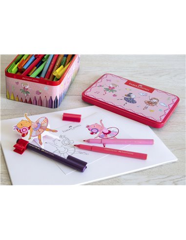 Carioci connector Faber-Castell FC155534, 33 culori, Ballerina box Carioci connector Faber-Castell FC155534, 33 culori, Ballerina box