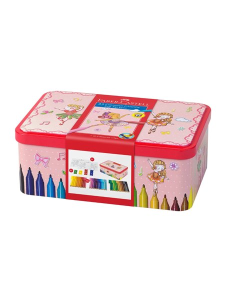 Carioci connector Faber-Castell FC155534, 33 culori, Ballerina box Carioci connector Faber-Castell FC155534, 33 culori, Ballerina box