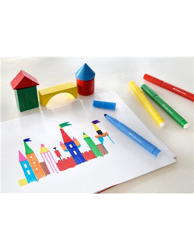 Carioci Jumbo Faber-Castell FC554324, 24 culori Carioci Jumbo Faber-Castell FC554324, 24 culori