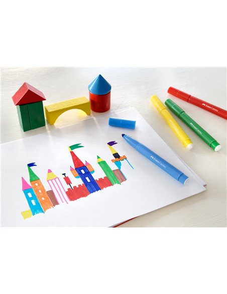 Carioci Jumbo Faber-Castell FC554324, 24 culori Carioci Jumbo Faber-Castell FC554324, 24 culori