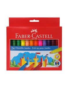 Carioci Jumbo Faber-Castell FC554324, 24 culori