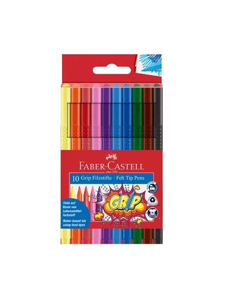 Carioci Faber-Castell FC155310 Grip, 10 culori