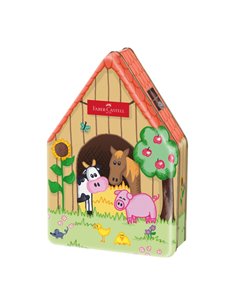 Carioci connector Faber-Castell FC155539, 18 culori, Ferma animalelor 2