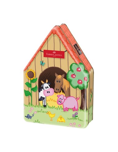Carioci connector Faber-Castell FC155539, 18 culori, Ferma animalelor