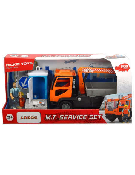Camion Dickie Toys Playlife M.T. Ladog Service Set cu figurina