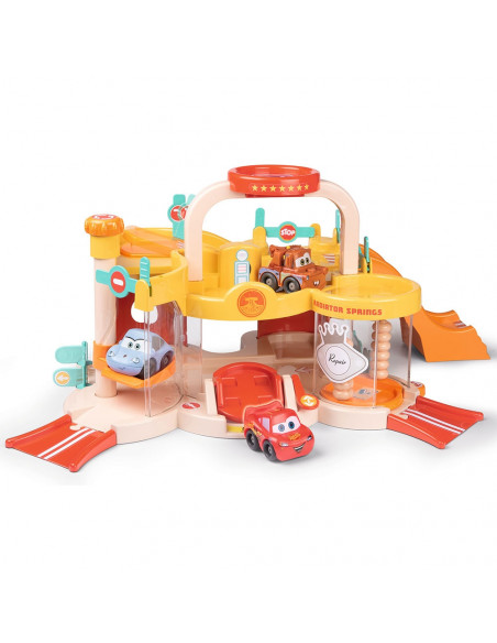 Pista de masini Smoby Vroom Planet Garage cu masinuta