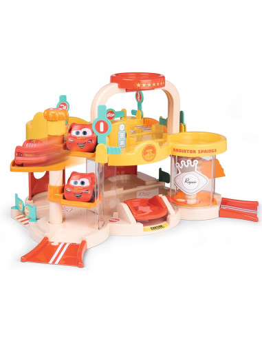 Pista de masini Smoby Vroom Planet Garage cu masinuta