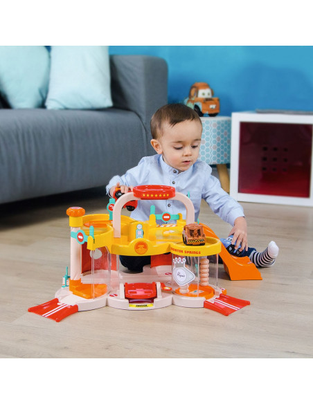 Pista de masini Smoby Vroom Planet Garage cu masinuta