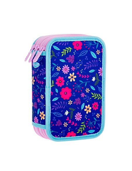 Penar echipat cu 3 fermoare PE3010E Daco, Flori Penar echipat cu 3 fermoare PE3010E Daco, Flori